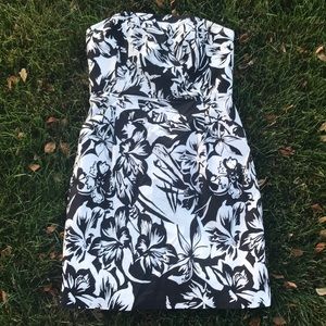 White House black market strapless dress